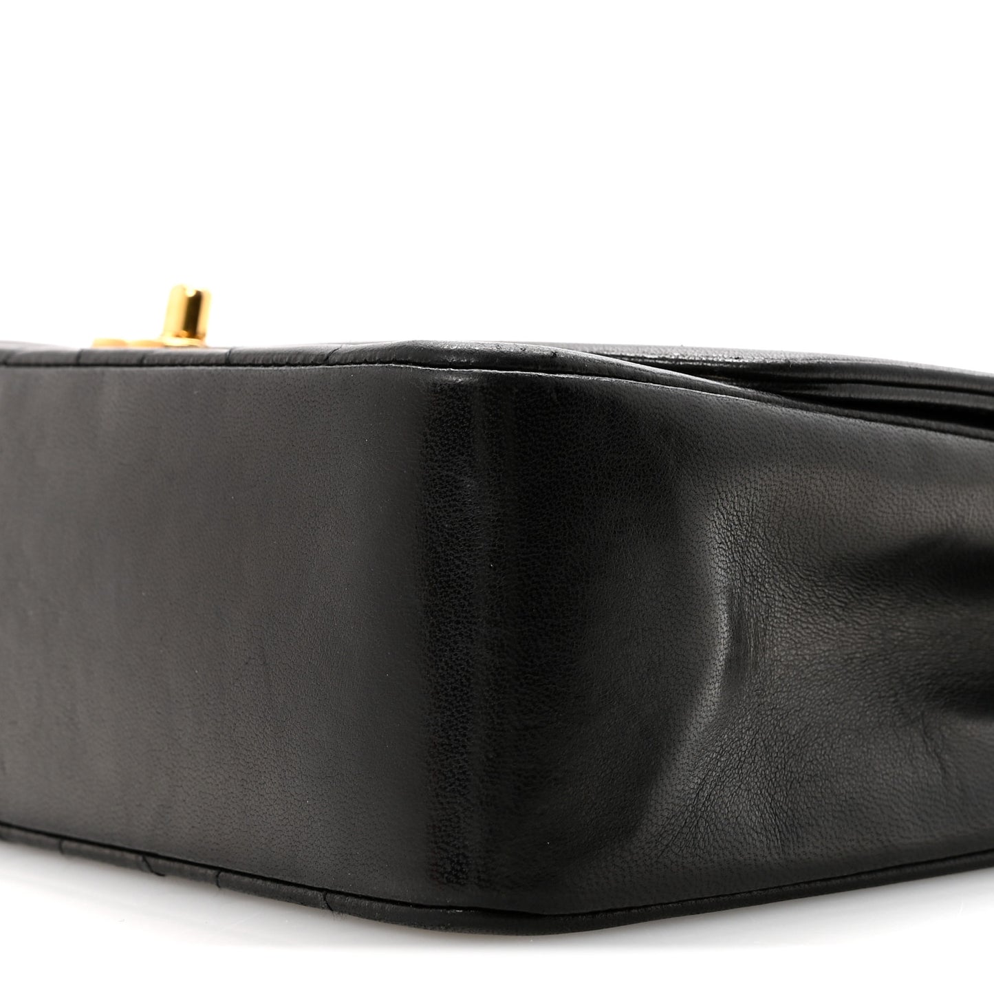Lambskin Quilted Medium Single Flap Black