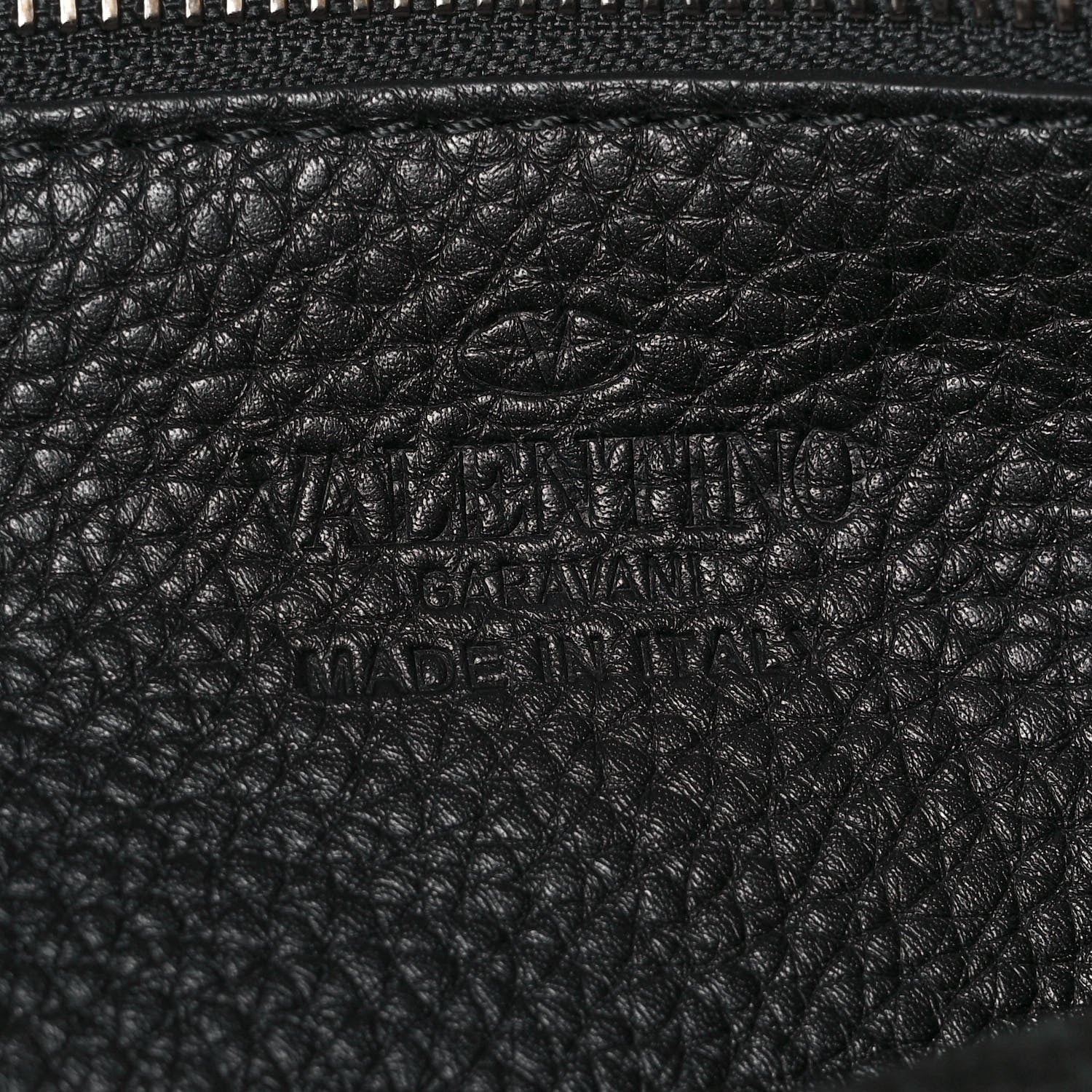 Valentino Garavani Pebbled Calfskin Small Rockstud Flip-Lock Messenger Bag Black 6 of 8