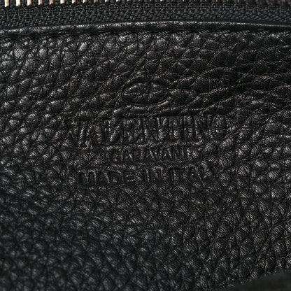 Valentino Garavani Pebbled Calfskin Small Rockstud Flip-Lock Messenger Bag Black 6 of 8