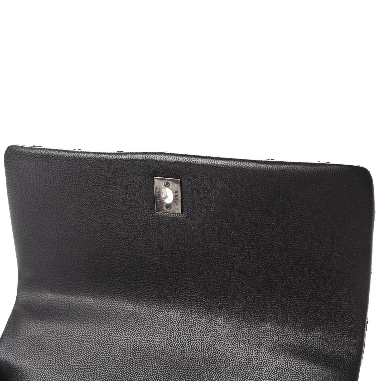 Caviar Quilted Small Coco Handle Flap Black