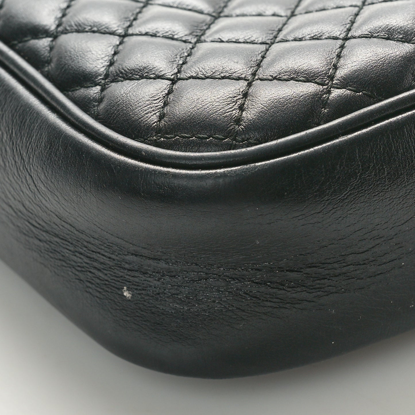 Calfskin Web Trapuntata Small GG Shoulder Bag Black