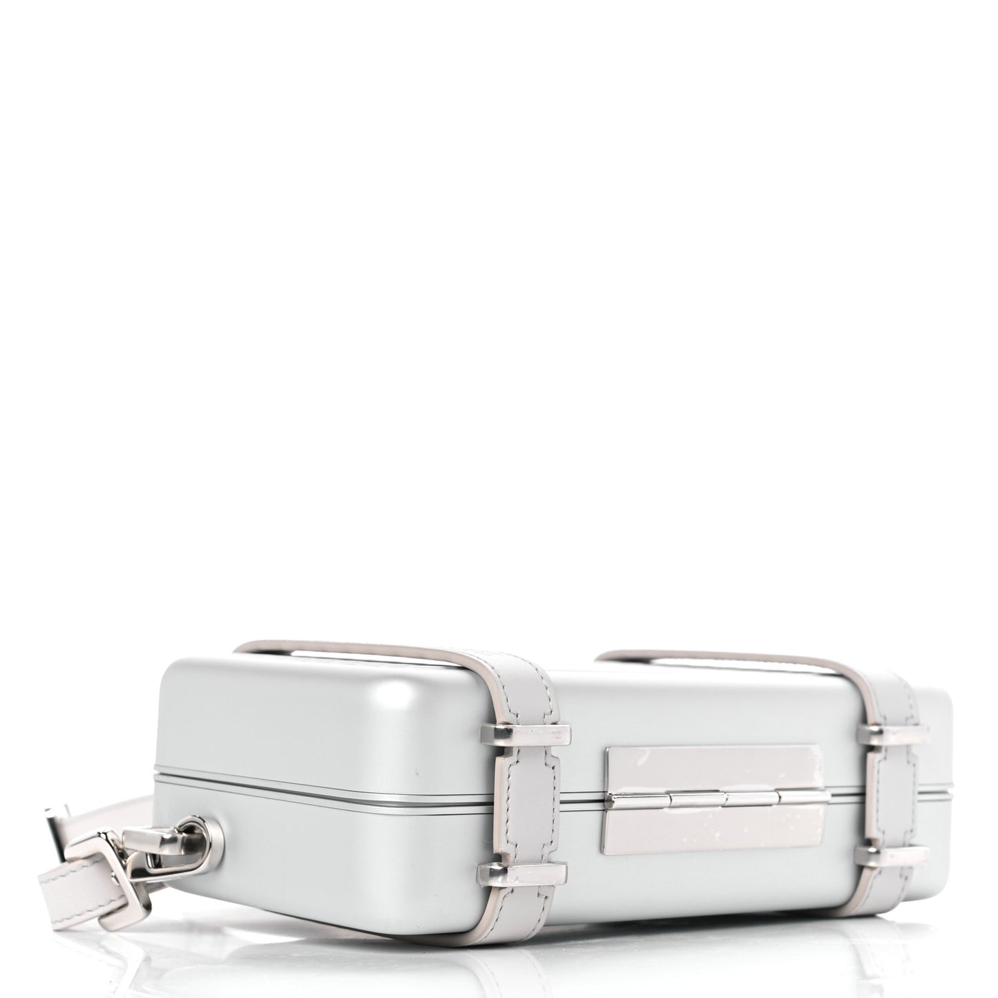 X RIMOWA Aluminum Personal Clutch On Strap Silver