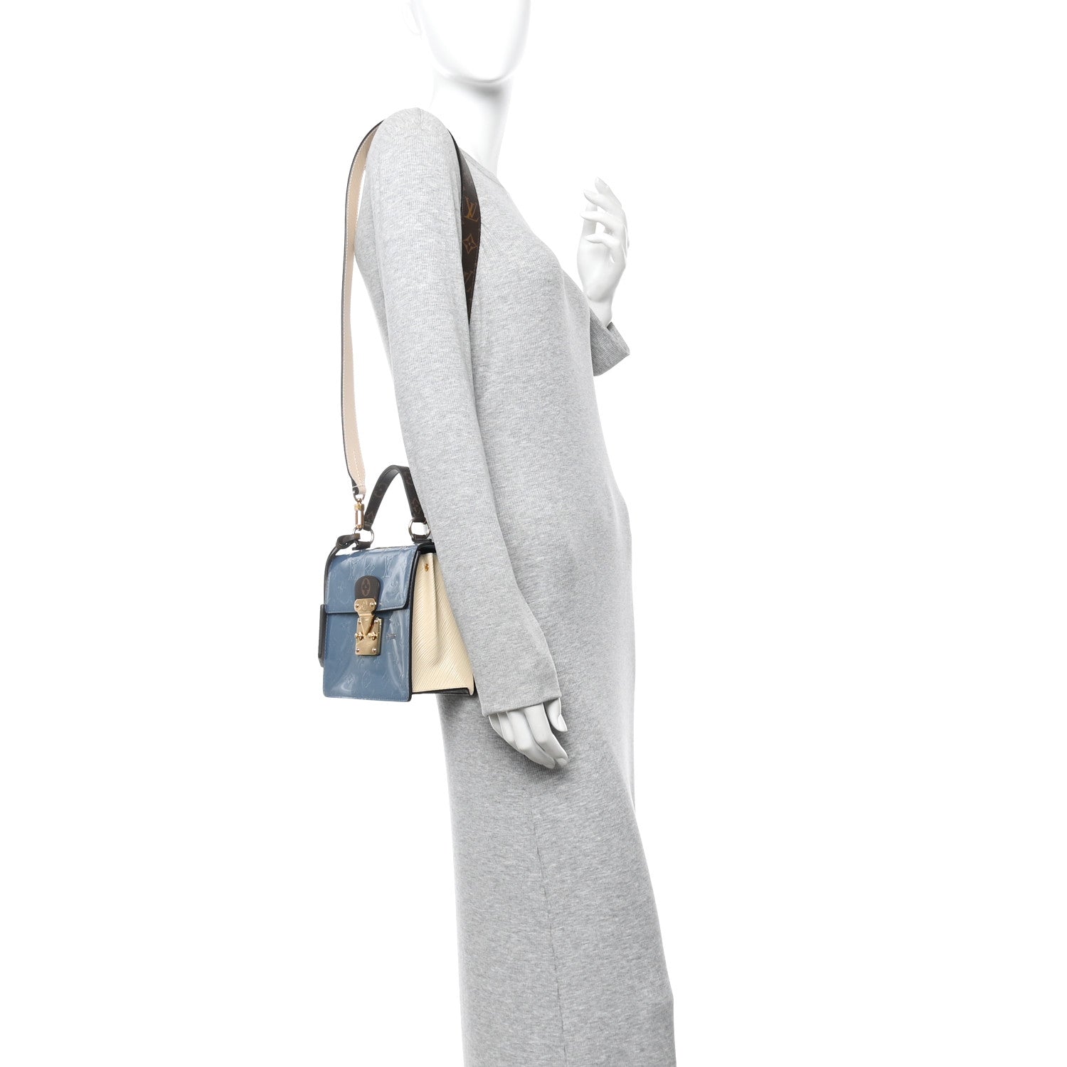 Louis Vuitton Vernis Epi Monogram Spring Street Light Blue 3 of 19