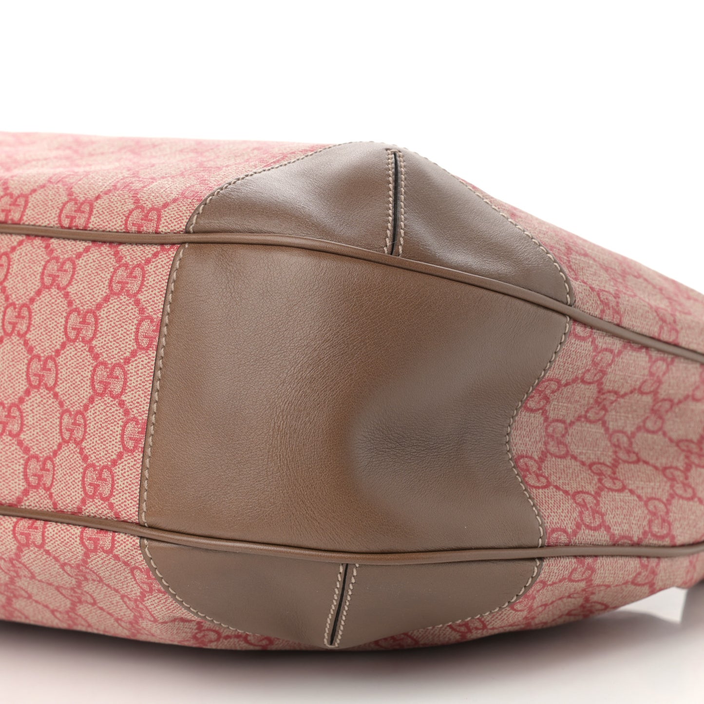 GG Supreme Monogram Margaux Calfskin Medium Nice Hobo Red Acero