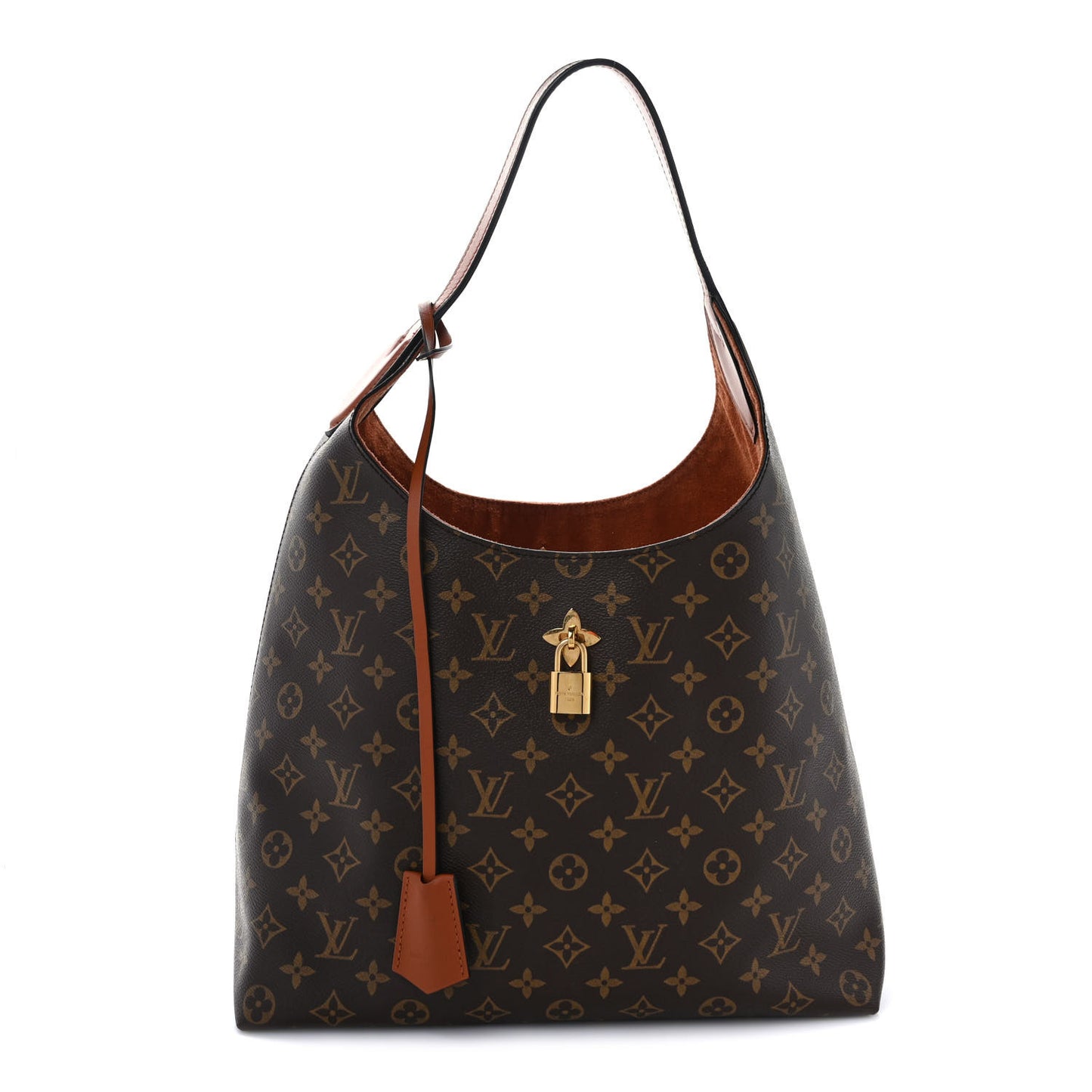 Monogram Flower Hobo Caramel