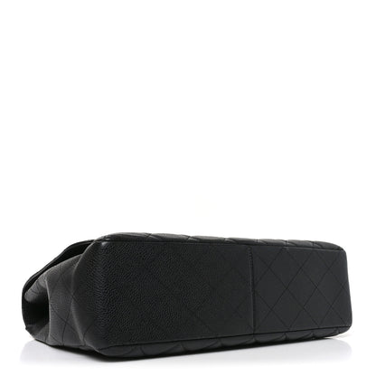 Chanel Caviar Quilted Jumbo Single Flap Black 4 of 10