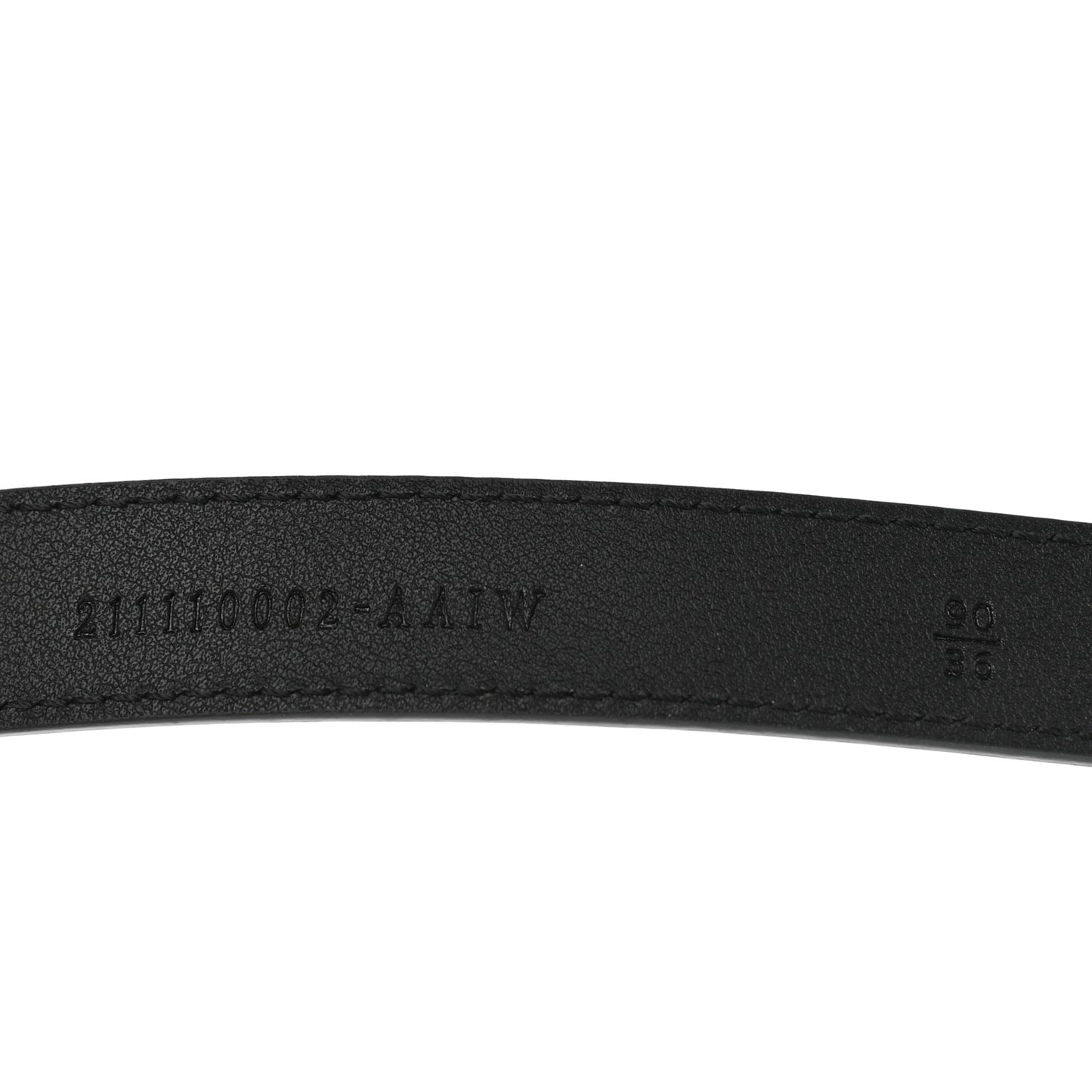 Vitello King Fendi O'Lock 2CM Belt 90 36 Black