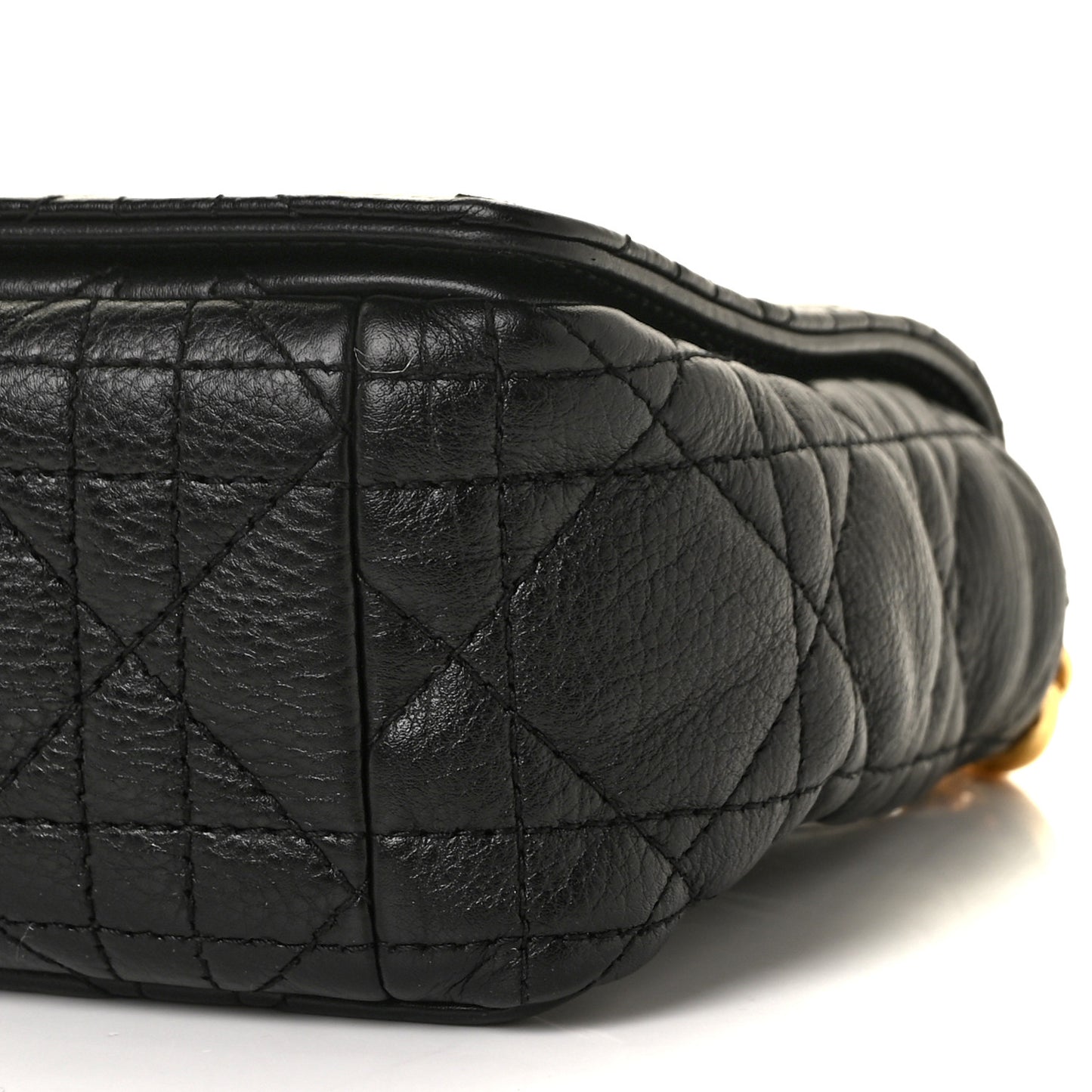 Calfskin Cannage Small Caro Bag Black