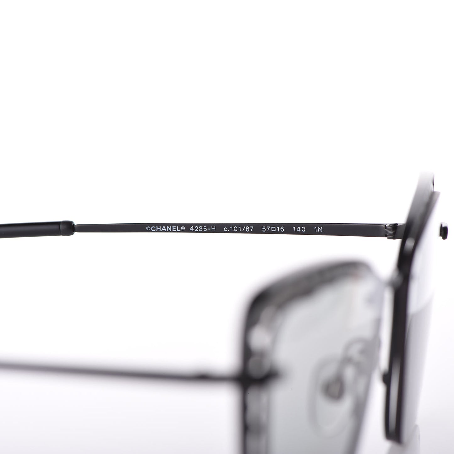 Square Frame Pearl Sunglasses 4235-H Black