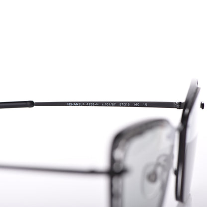 Chanel Square Frame Pearl Sunglasses 4235-H Black 5 of 8