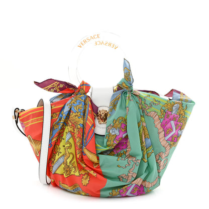 Versace Raffia Silk Basket Bag Multicolor 1 of 10