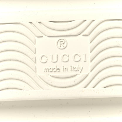 Gucci Calfskin Web Bee Embroidered Womens Ace Platform Sneakers 37.5 White 8 of 9