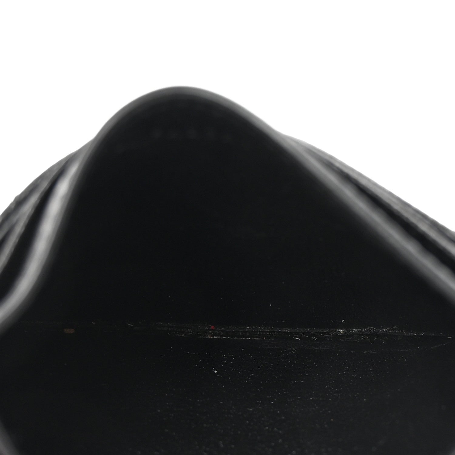 Saint Laurent Grain De Poudre Matelasse Chevron Monogram Credit Card Case Black 5 of 8