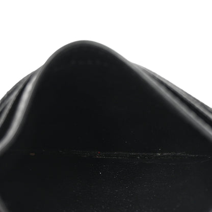 Saint Laurent Grain De Poudre Matelasse Chevron Monogram Credit Card Case Black 5 of 8