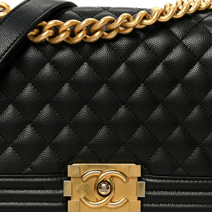 Chanel Caviar Quilted Medium Boy Flap Black 8 of 10