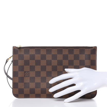 Louis Vuitton Damier Ebene Neverfull MM GM Pochette 2 of 9