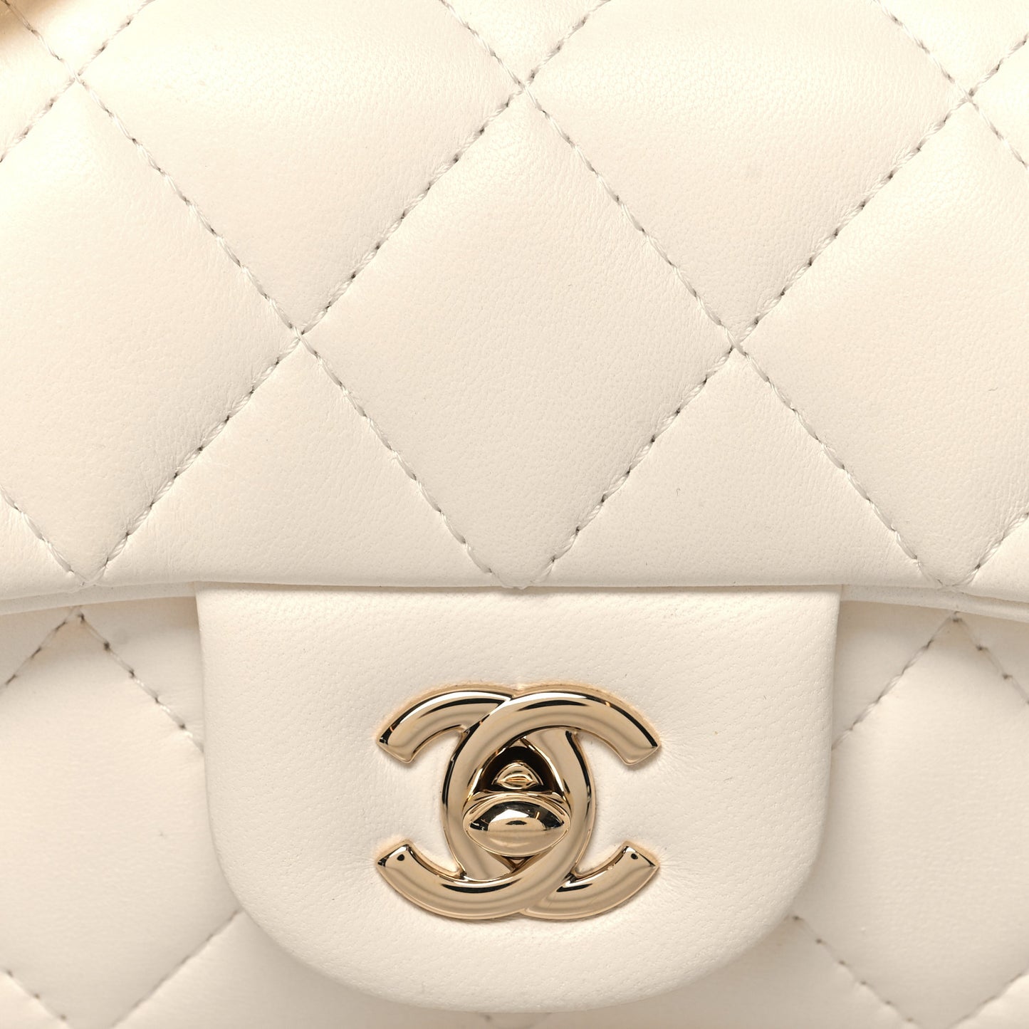 Lambskin Quilted Mini My Precious Waist Bag White