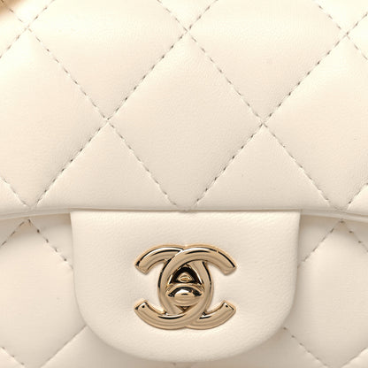 Chanel Lambskin Quilted Mini My Precious Waist Bag White 8 of 12