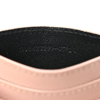 Saint Laurent Grain De Poudre Matelasse Chevron Monogram Credit Card Case Pale Pink 7 of 7