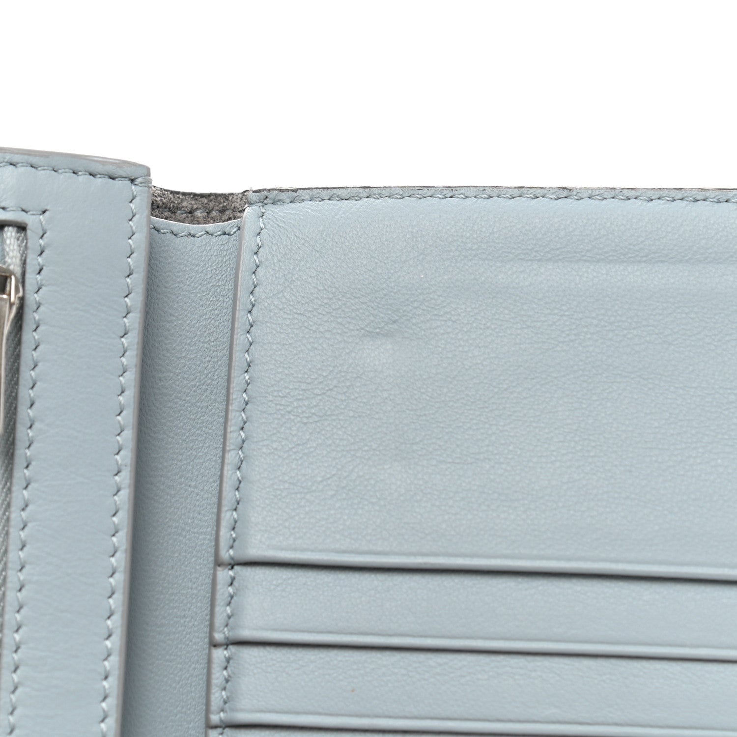 Celine Grained Calfskin Medium Multifunction Strap Wallet Pebble Mineral 9 of 9