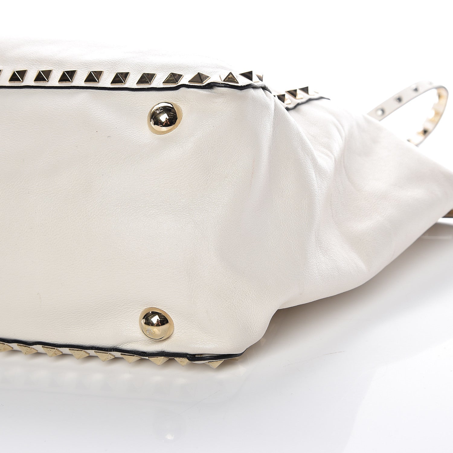 Valentino Garavani Vitello Medium Rockstud Tote Ivory 7 of 20