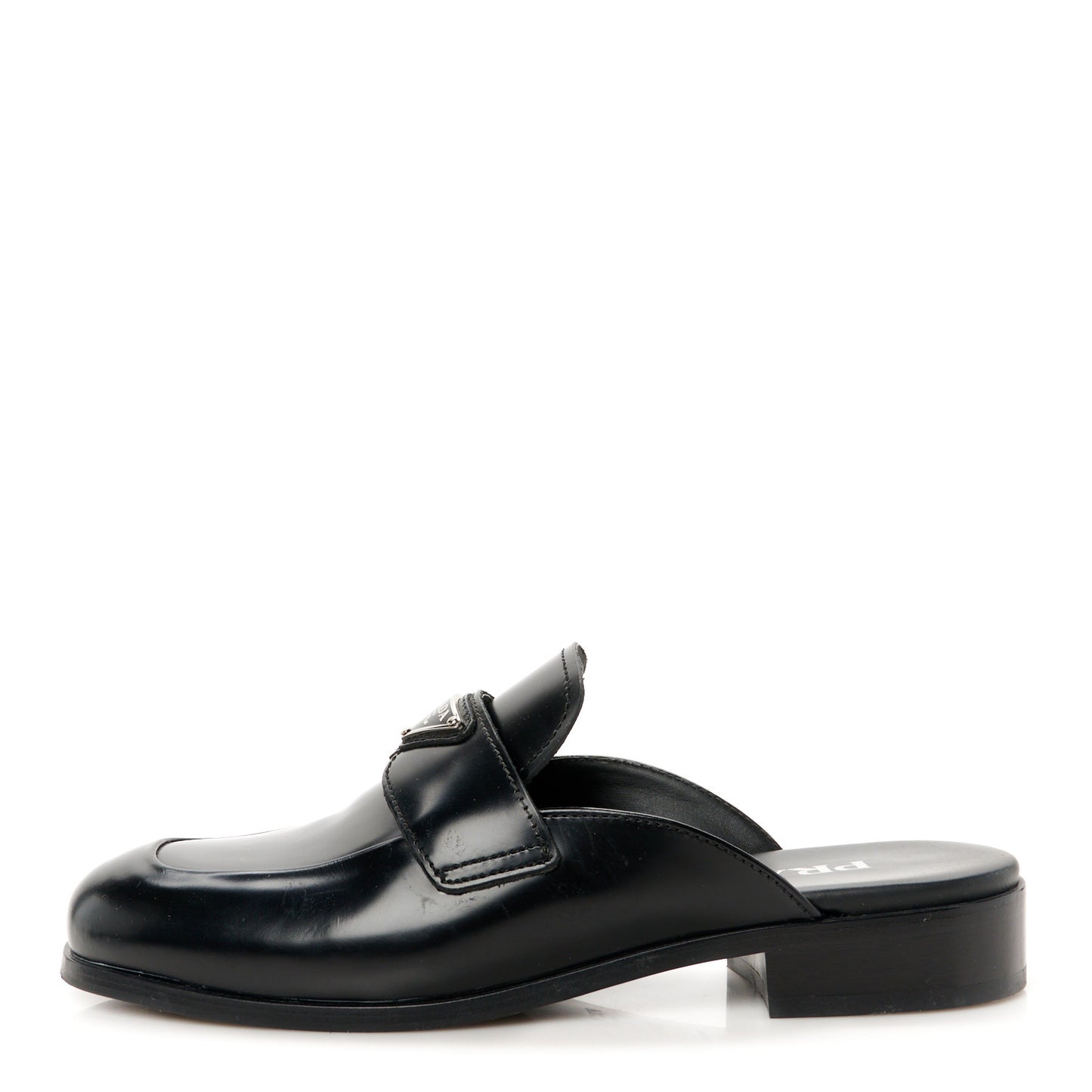 Spazzolato Triangle 40mm Loafer Mules 37.5 Black