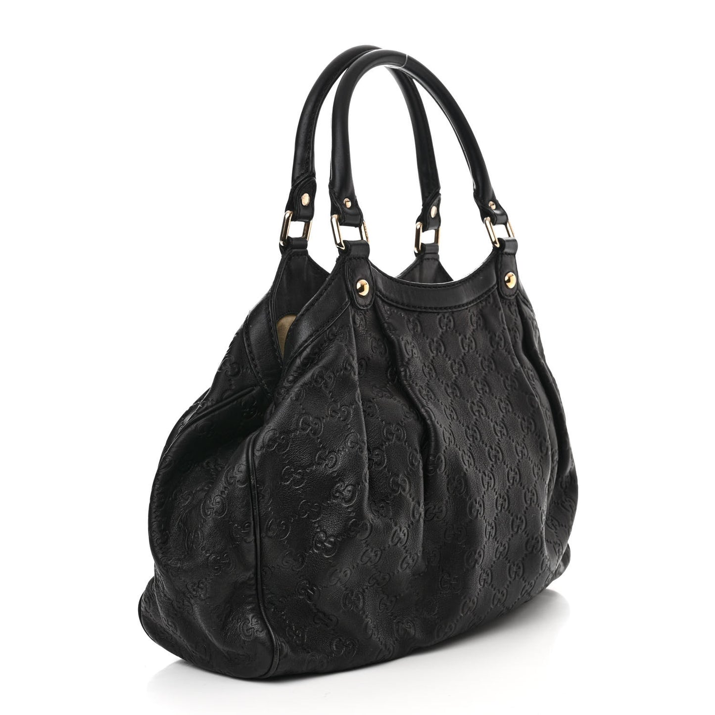 Guccissima Medium Sukey Tote Black