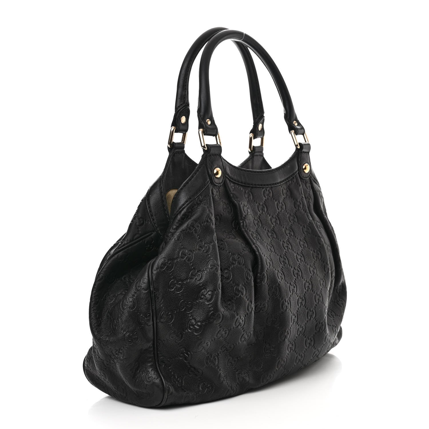 Gucci Guccissima Medium Sukey Tote Black 3 of 18