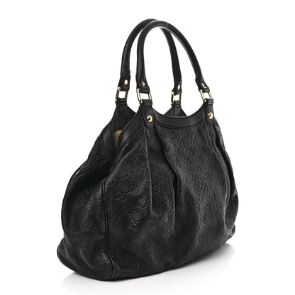 Gucci Guccissima Medium Sukey Tote Black 3 of 18