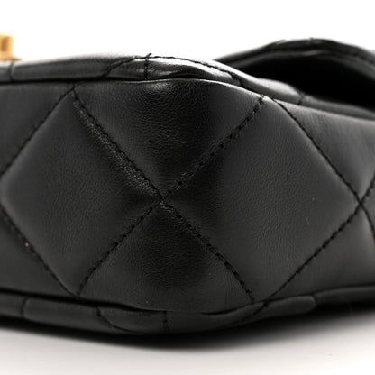 Chanel Lambskin Enamel Quilted Pending CC Square Flap Black 10 of 11