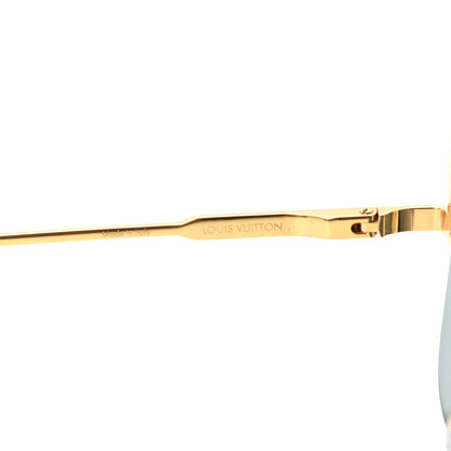 Louis Vuitton Metal Swarovski Crystal Star Light Sunglasses Z1664U Gold 7 of 10