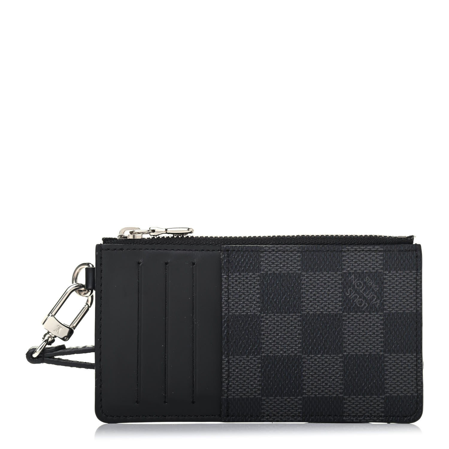 Louis Vuitton Damier Graphite Taiga Coin Card Holder 1 of 5