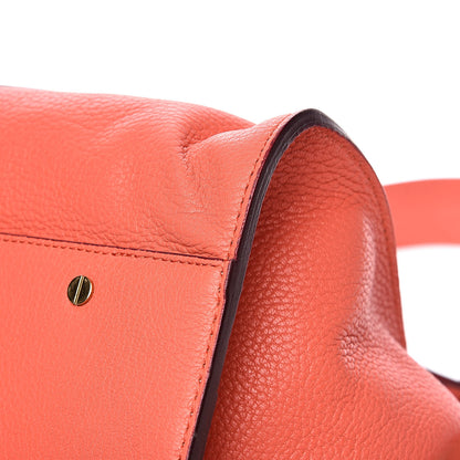 Chloe Lambskin Medium Everston Satchel Coral 9 of 12