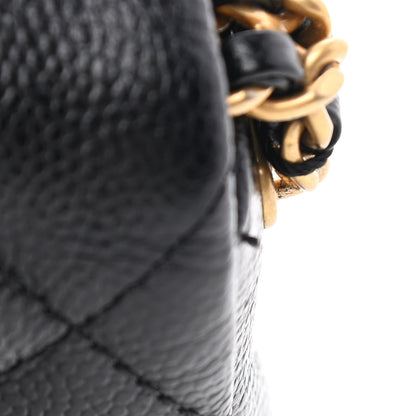 Chanel Shiny Caviar Quilted Small Chain Melody Flap Black 13 of 13