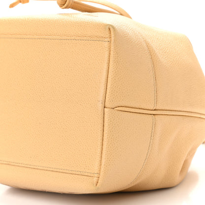 Chanel Caviar CC Drawstring Shoulder Bag Beige 12 of 12