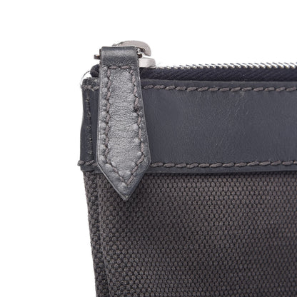 Balenciaga Cotton Canvas Calfskin Logo Clutch Ombre Grey Gradient 12 of 12