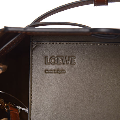 Loewe Calfskin Linen Mini Lazo Tote Khaki Green 8 of 16