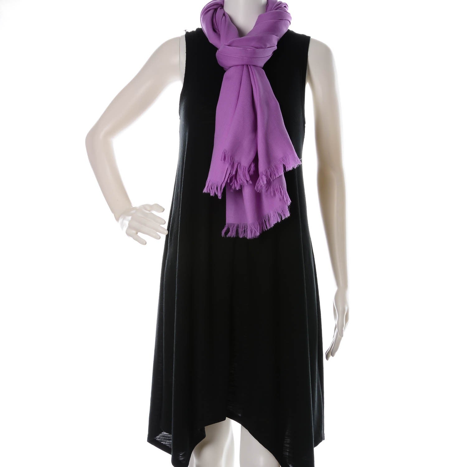 Hermes Cashmere Wool Fringe Stole 2 of 4