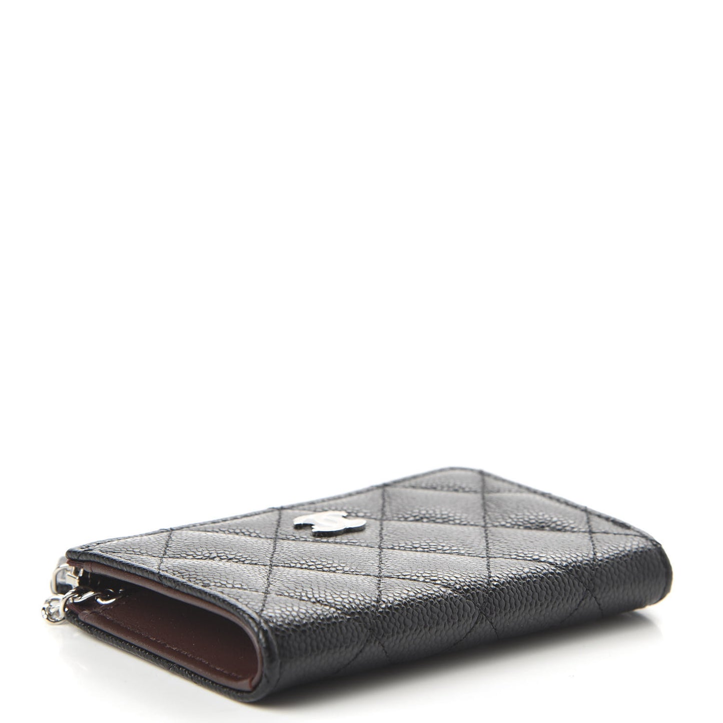 Caviar Quilted Key Holder Case Black