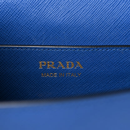 Prada Saffiano Lock Crossbody Bleu 6 of 21