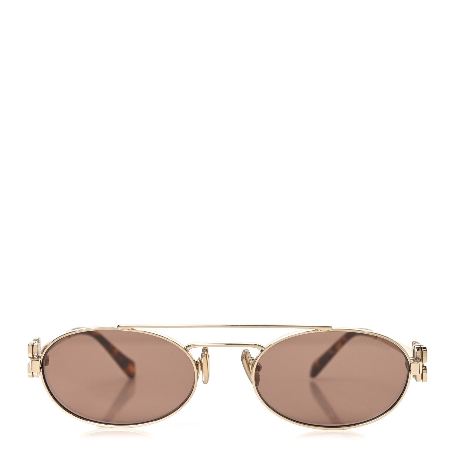 Miu Miu Metal Logo Sunglasses SMU54Z Brown 2 of 7