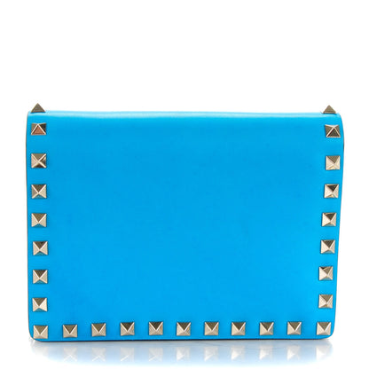 Valentino Garavani Calfskin Rockstud Wallet on Chain Parrot 1 of 7
