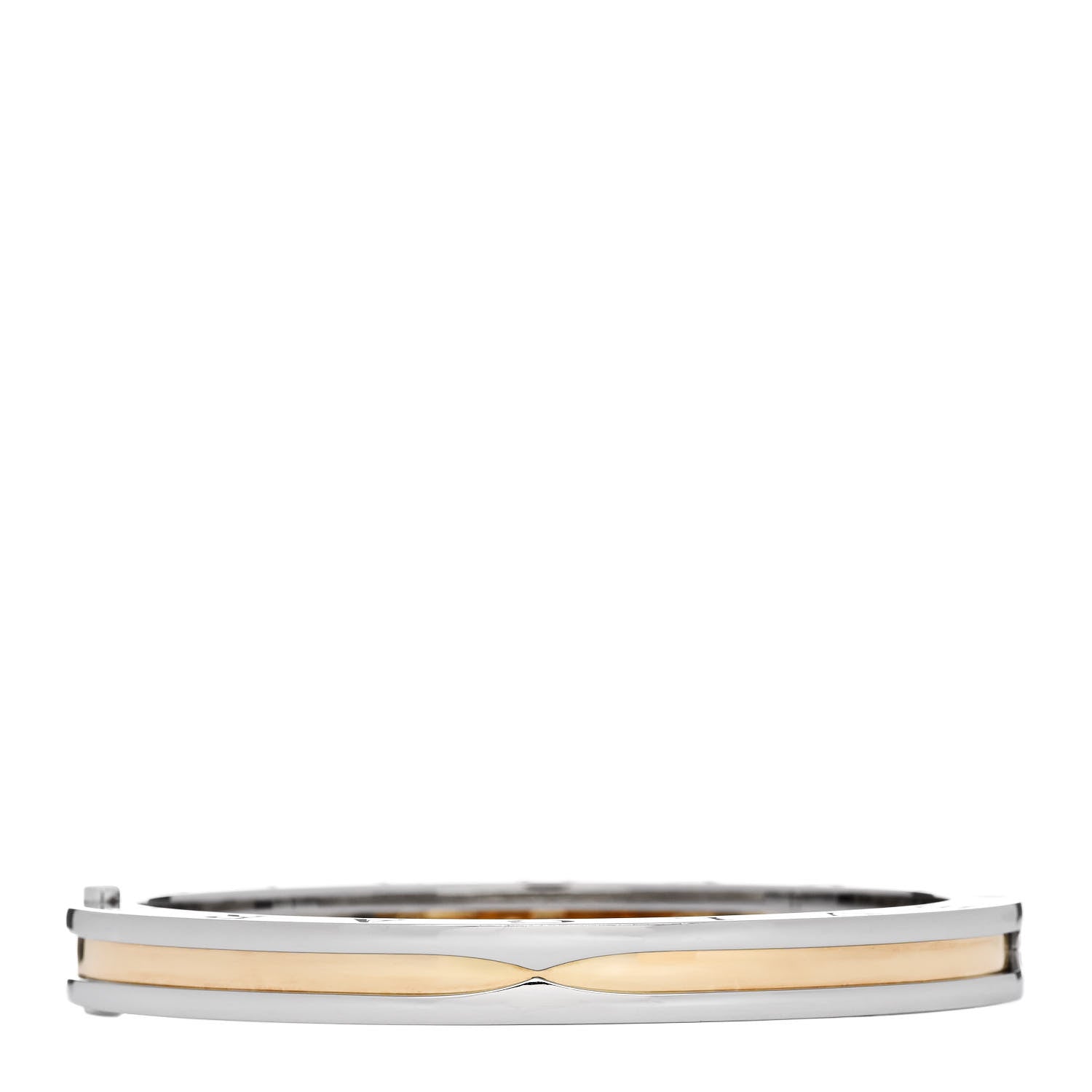 Bulgari 18K Yellow Gold Stainless Steel B.Zero1 Bangle Bracelet 1 of 3