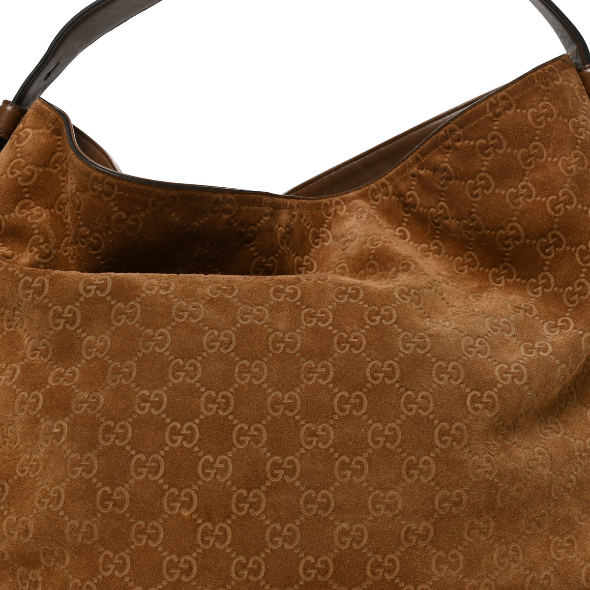 Gucci Suede Monogram Large Beatrix Tote Brown 8 of 10