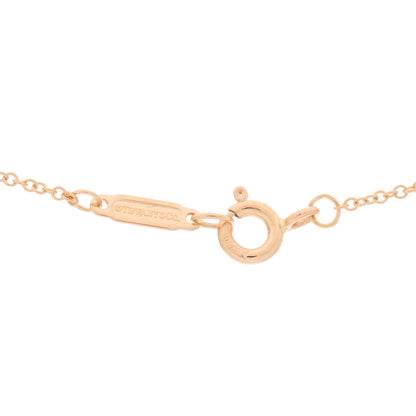 Tiffany 18K Rose Gold Diamond Extra Mini Heart Pendant Necklace 4 of 5