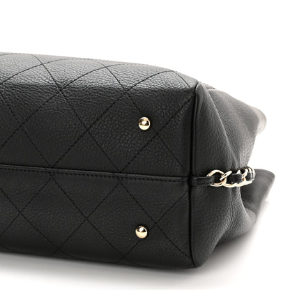 Chanel Bullskin Stitched Medium Shopping Bag Black 10 of 11