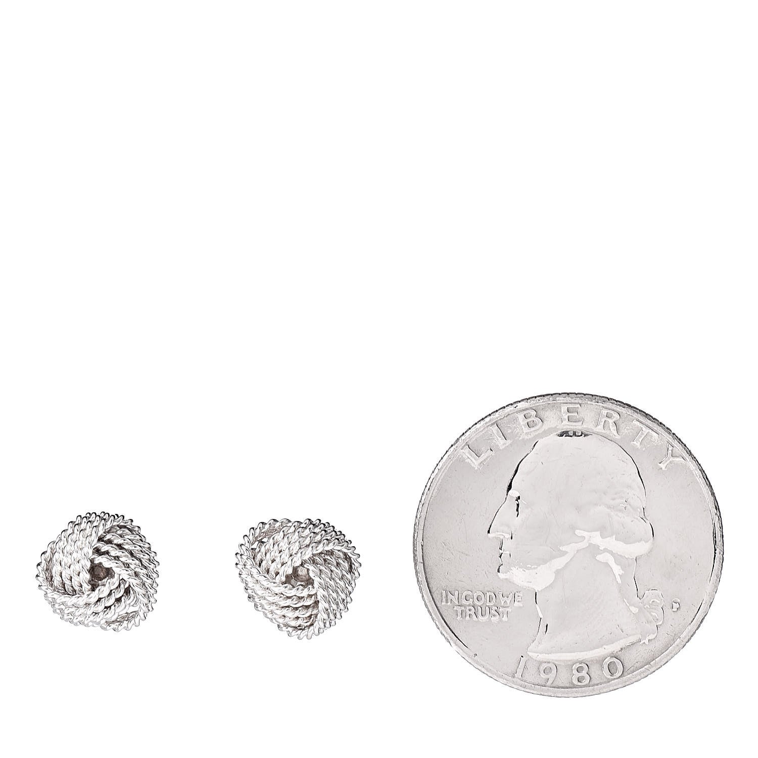 Tiffany Sterling Silver Twist Knot Earrings 2 of 4