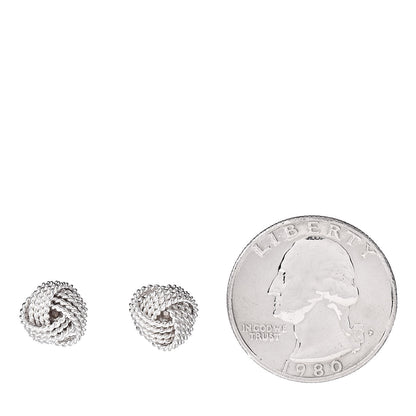 Tiffany Sterling Silver Twist Knot Earrings 2 of 4