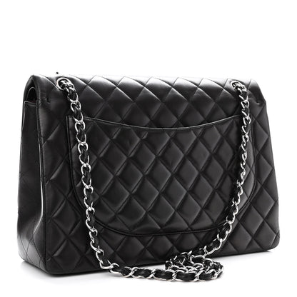 Chanel Lambskin Quilted Maxi Double Flap Black 2 of 10
