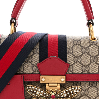 Gucci GG Supreme Monogram Small Queen Margaret Top Handle Bag Red 8 of 12